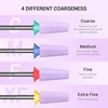 image:imageMelodySusie 5 in 1 Nail Drill Bits 332 Ceramic Cross Cut Bits Suitable for Manicure Pedicure Cuticle Gel Polishing Pink Series BitM MediumPurple