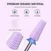 image:imageMelodySusie 5 in 1 Nail Drill Bits 332 Ceramic Cross Cut Bits Suitable for Manicure Pedicure Cuticle Gel Polishing Pink Series BitM MediumPurple