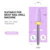 image:imageMelodySusie 5 in 1 Nail Drill Bits 332 Ceramic Cross Cut Bits Suitable for Manicure Pedicure Cuticle Gel Polishing Pink Series BitM MediumPurple