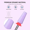 image:imageMelodySusie 5 in 1 Nail Drill Bits 332 Ceramic Cross Cut Bits Suitable for Manicure Pedicure Cuticle Gel Polishing Pink Series BitM MediumPurple