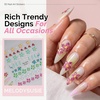 image:imageMelodySusie 5D Embossed Nail Art Stickers 5 Sheets Different Patterns SelfAdhesive 3D5D Nail Decals Nail Stickers for Women Girls DIY Manicure DecorationsColorful Carvings