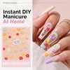 image:imageMelodySusie 5D Embossed Nail Art Stickers 5 Sheets Different Patterns SelfAdhesive 3D5D Nail Decals Nail Stickers for Women Girls DIY Manicure DecorationsFresh French Style