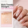 image:imageMelodySusie 5D Embossed Nail Art Stickers 5 Sheets Different Patterns SelfAdhesive 3D5D Nail Decals Nail Stickers for Women Girls DIY Manicure DecorationsDreamy and Vibrant