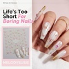 image:imageMelodySusie 5D Embossed Nail Art Stickers 5 Sheets Different Patterns SelfAdhesive 3D5D Nail Decals Nail Stickers for Women Girls DIY Manicure DecorationsDreamy and Vibrant