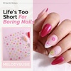 image:imageMelodySusie 5D Embossed Nail Art Stickers 5 Sheets Different Patterns SelfAdhesive 3D5D Nail Decals Nail Stickers for Women Girls DIY Manicure DecorationsFresh French Style