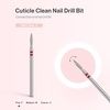 image:imageMelodySusie Ball Shape Cuticle Clean Nail Drill Bit 332 Professional Safety Carbide Diamond Nail Bit Nail Cleaner for Cuticle Dead Skin Nail Prepare Two Way Rotate Manicure Nail Salon Supplies2mm Flame Cuticle Bit