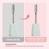 image:imageMelodySusie Ball Shape Cuticle Clean Nail Drill Bit 332 Professional Safety Carbide Diamond Nail Bit Nail Cleaner for Cuticle Dead Skin Nail Prepare Two Way Rotate Manicure Nail Salon Supplies4mm Barrel Cuticle Bit