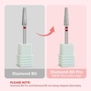 image:imageMelodySusie Ball Shape Cuticle Clean Nail Drill Bit 332 Professional Safety Carbide Diamond Nail Bit Nail Cleaner for Cuticle Dead Skin Nail Prepare Two Way Rotate Manicure Nail Salon Supplies4mm Long Tapered Barrel Cuticle Bit