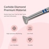 image:imageMelodySusie Ball Shape Cuticle Clean Nail Drill Bit 332 Professional Safety Carbide Diamond Nail Bit Nail Cleaner for Cuticle Dead Skin Nail Prepare Two Way Rotate Manicure Nail Salon Supplies5mm Inverted Tapered Cuticle Bit