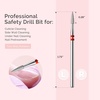 image:imageMelodySusie Ball Shape Cuticle Clean Nail Drill Bit 332 Professional Safety Carbide Diamond Nail Bit Nail Cleaner for Cuticle Dead Skin Nail Prepare Two Way Rotate Manicure Nail Salon Supplies18mm Flame Pentagon Cuticle Bit