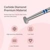 image:imageMelodySusie Ball Shape Cuticle Clean Nail Drill Bit 332 Professional Safety Carbide Diamond Nail Bit Nail Cleaner for Cuticle Dead Skin Nail Prepare Two Way Rotate Manicure Nail Salon Supplies4mm Super Short Barrel Cuticle Bit
