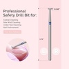 image:imageMelodySusie Ball Shape Cuticle Clean Nail Drill Bit 332 Professional Safety Carbide Diamond Nail Bit Nail Cleaner for Cuticle Dead Skin Nail Prepare Two Way Rotate Manicure Nail Salon Supplies4mm Inverted Tapered Cuticle Bit