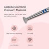 image:imageMelodySusie Ball Shape Cuticle Clean Nail Drill Bit 332 Professional Safety Carbide Diamond Nail Bit Nail Cleaner for Cuticle Dead Skin Nail Prepare Two Way Rotate Manicure Nail Salon Supplies4mm Inverted Tapered Cuticle Bit
