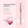 image:imageMelodySusie Ball Shape Cuticle Clean Nail Drill Bit 332 Professional Safety Carbide Diamond Nail Bit Nail Cleaner for Cuticle Dead Skin Nail Prepare Two Way Rotate Manicure Nail Salon Supplies4mm Long Tapered Barrel Cuticle Bit