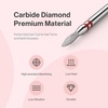 image:imageMelodySusie Ball Shape Cuticle Clean Nail Drill Bit 332 Professional Safety Carbide Diamond Nail Bit Nail Cleaner for Cuticle Dead Skin Nail Prepare Two Way Rotate Manicure Nail Salon Supplies2mm Flame Cuticle Bit
