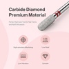 image:imageMelodySusie Ball Shape Cuticle Clean Nail Drill Bit 332 Professional Safety Carbide Diamond Nail Bit Nail Cleaner for Cuticle Dead Skin Nail Prepare Two Way Rotate Manicure Nail Salon Supplies3mm Rounded Top Barrel Cuticle Bit