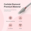 image:imageMelodySusie Ball Shape Cuticle Clean Nail Drill Bit 332 Professional Safety Carbide Diamond Nail Bit Nail Cleaner for Cuticle Dead Skin Nail Prepare Two Way Rotate Manicure Nail Salon Supplies4mm Long Tapered Barrel Cuticle Bit