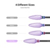 image:imageMelodySusie Ceramic Nail Drill Bit 332 235mm Professional Acrylic Nail File Flame Drill Bit for Manicure Pedicure Cuticle Gel Nail Polishing Beginners Bits Pink Series BitS CoarsePurple