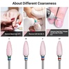 image:imageMelodySusie Ceramic Nail Drill Bit 332 235mm Professional Acrylic Nail File Flame Drill Bit for Manicure Pedicure Cuticle Gel Nail Polishing Beginners Bits Pink Series BitS CoarsePink