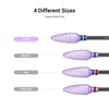 image:imageMelodySusie Ceramic Nail Drill Bit 332 235mm Professional Acrylic Nail File Flame Drill Bit for Manicure Pedicure Cuticle Gel Nail Polishing Beginners Bits Pink Series BitS CoarsePurple