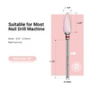 image:imageMelodySusie Ceramic Nail Drill Bit 332 235mm Professional Acrylic Nail File Flame Drill Bit for Manicure Pedicure Cuticle Gel Nail Polishing Beginners Bits Pink Series BitS CoarsePink