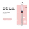 image:imageMelodySusie Ceramic Nail Drill Bit 332 235mm Professional Acrylic Nail File Flame Drill Bit for Manicure Pedicure Cuticle Gel Nail Polishing Beginners Bits Pink Series BitS CoarsePink