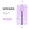 image:imageMelodySusie Ceramic Nail Drill Bit 332 235mm Professional Acrylic Nail File Flame Drill Bit for Manicure Pedicure Cuticle Gel Nail Polishing Beginners Bits Pink Series BitS CoarsePurple