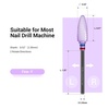 image:imageMelodySusie Ceramic Nail Drill Bit 332 235mm Professional Acrylic Nail File Flame Drill Bit for Manicure Pedicure Cuticle Gel Nail Polishing Beginners Bits Pink Series BitS CoarsePurple