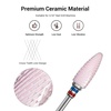 image:imageMelodySusie Ceramic Nail Drill Bit 332 235mm Professional Acrylic Nail File Flame Drill Bit for Manicure Pedicure Cuticle Gel Nail Polishing Beginners Bits Pink Series BitS CoarsePink