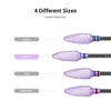 image:imageMelodySusie Ceramic Nail Drill Bit 332 235mm Professional Acrylic Nail File Flame Drill Bit for Manicure Pedicure Cuticle Gel Nail Polishing Beginners Bits Pink Series BitS CoarsePurple