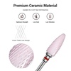 image:imageMelodySusie Ceramic Nail Drill Bit 332 235mm Professional Acrylic Nail File Flame Drill Bit for Manicure Pedicure Cuticle Gel Nail Polishing Beginners Bits Pink Series BitS CoarsePink