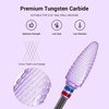 image:imageMelodySusie Ceramic Nail Drill Bit 332 235mm Professional Acrylic Nail File Flame Drill Bit for Manicure Pedicure Cuticle Gel Nail Polishing Beginners Bits Pink Series BitS CoarsePurple