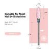 image:imageMelodySusie Ceramic Nail Drill Bit 332 235mm Professional Acrylic Nail File Flame Drill Bit for Manicure Pedicure Cuticle Gel Nail Polishing Beginners Bits Pink Series BitS CoarsePink