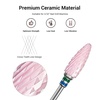 image:imageMelodySusie Ceramic Nail Drill Bit 332 235mm Professional Acrylic Nail File Flame Drill Bit for Manicure Pedicure Cuticle Gel Nail Polishing Beginners Bits Pink Series BitS CoarsePink