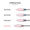 image:imageMelodySusie Ceramic Nail Drill Bit 332 235mm Professional Acrylic Nail File Flame Drill Bit for Manicure Pedicure Cuticle Gel Nail Polishing Beginners Bits Pink Series BitS CoarsePink