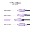 image:imageMelodySusie Ceramic Nail Drill Bit 332 235mm Professional Acrylic Nail File Flame Drill Bit for Manicure Pedicure Cuticle Gel Nail Polishing Beginners Bits Pink Series BitS CoarsePurple