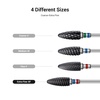 image:imageMelodySusie Ceramic Nail Drill Bit 332 235mm Professional Acrylic Nail File Flame Drill Bit for Manicure Pedicure Cuticle Gel Nail Polishing Beginners Bits Pink Series BitS CoarseBlack