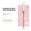 image:imageMelodySusie Ceramic Nail Drill Bit 332 235mm Professional Acrylic Nail File Flame Drill Bit for Manicure Pedicure Cuticle Gel Nail Polishing Beginners Bits Pink Series BitS CoarsePink
