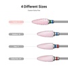 image:imageMelodySusie Ceramic Nail Drill Bit 332 235mm Professional Acrylic Nail File Flame Drill Bit for Manicure Pedicure Cuticle Gel Nail Polishing Beginners Bits Pink Series BitS CoarsePink