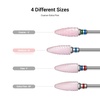 image:imageMelodySusie Ceramic Nail Drill Bit 332 235mm Professional Acrylic Nail File Flame Drill Bit for Manicure Pedicure Cuticle Gel Nail Polishing Beginners Bits Pink Series BitS CoarsePink