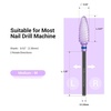 image:imageMelodySusie Ceramic Nail Drill Bit 332 235mm Professional Acrylic Nail File Flame Drill Bit for Manicure Pedicure Cuticle Gel Nail Polishing Beginners Bits Pink Series BitS CoarsePurple