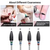 image:imageMelodySusie Ceramic Nail Drill Bit 332 235mm Professional Acrylic Nail File Flame Drill Bit for Manicure Pedicure Cuticle Gel Nail Polishing Beginners Bits Pink Series BitS CoarseBlack