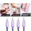 image:imageMelodySusie Ceramic Nail Drill Bit 332 235mm Professional Acrylic Nail File Flame Drill Bit for Manicure Pedicure Cuticle Gel Nail Polishing Beginners Bits Pink Series BitS CoarsePurple
