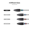 image:imageMelodySusie Ceramic Nail Drill Bit 332 235mm Professional Acrylic Nail File Flame Drill Bit for Manicure Pedicure Cuticle Gel Nail Polishing Beginners Bits Pink Series BitS CoarseBlack