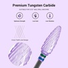 image:imageMelodySusie Ceramic Nail Drill Bit 332 235mm Professional Acrylic Nail File Flame Drill Bit for Manicure Pedicure Cuticle Gel Nail Polishing Beginners Bits Pink Series BitS CoarsePurple