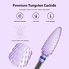 image:imageMelodySusie Ceramic Nail Drill Bit 332 235mm Professional Acrylic Nail File Flame Drill Bit for Manicure Pedicure Cuticle Gel Nail Polishing Beginners Bits Pink Series BitS CoarsePurple