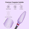 image:imageMelodySusie Ceramic Nail Drill Bit 332 235mm Professional Acrylic Nail File Flame Drill Bit for Manicure Pedicure Cuticle Gel Nail Polishing Beginners Bits Pink Series BitS CoarsePurple