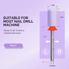 image:imageMelodySusie Ceramic Nail Drill Bits 332 Chamfer Flat Top Large Barrel Bits Fast Remove Acrylic or Hard Gel Nail Tool for Manicure Pedicure Salon Home Professional or Beginner Pink MediumPurple