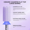 image:imageMelodySusie Ceramic Nail Drill Bits 332 Chamfer Flat Top Large Barrel Bits Fast Remove Acrylic or Hard Gel Nail Tool for Manicure Pedicure Salon Home Professional or Beginner Pink MediumPurple