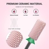 image:imageMelodySusie Ceramic Nail Drill Bits 332 Chamfer Flat Top Large Barrel Bits Fast Remove Acrylic or Hard Gel Nail Tool for Manicure Pedicure Salon Home Professional or Beginner Pink MediumPink